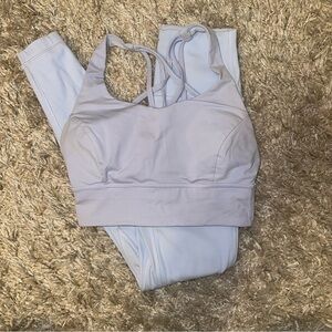 Pastel Blue Sports Bra and Align Leggings Lululemon set